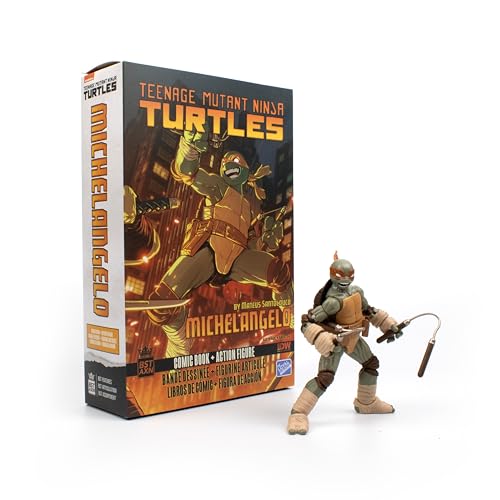 The Loyal Subjects TMNT BST AXN v2 Michelangelo Figure & Limited Edition IDW Comic Set