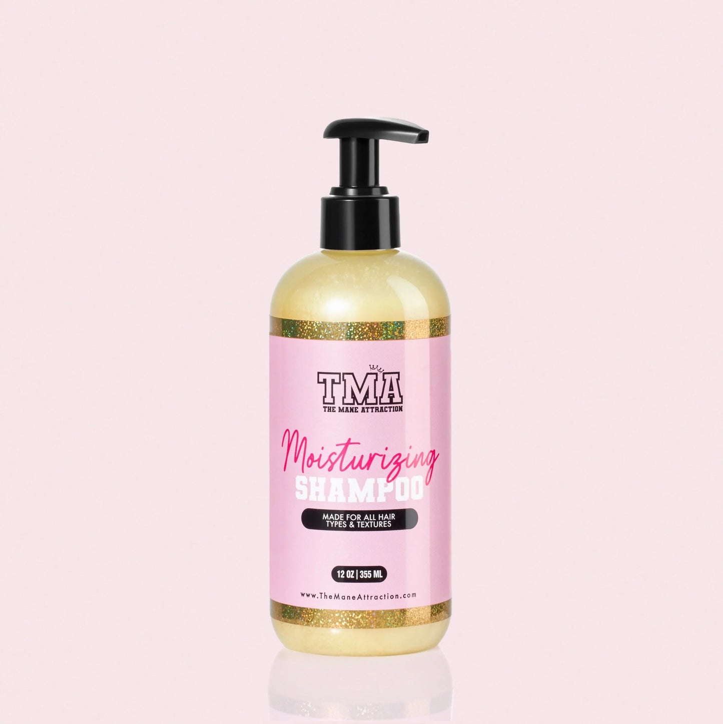 The Mane Attraction Moisturizing Shampoo – Hydrating, Sulfate-Free Cleanser for Curly & Natural Hair (12 oz)