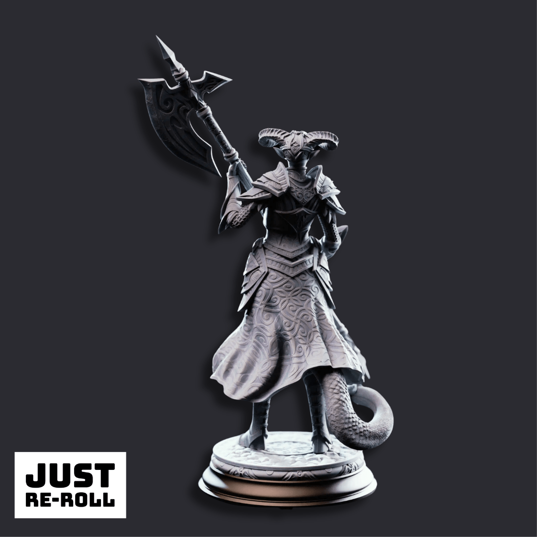 The Matriarch Tiefling Noblewoman - 3D Printed Fighter Character Miniature