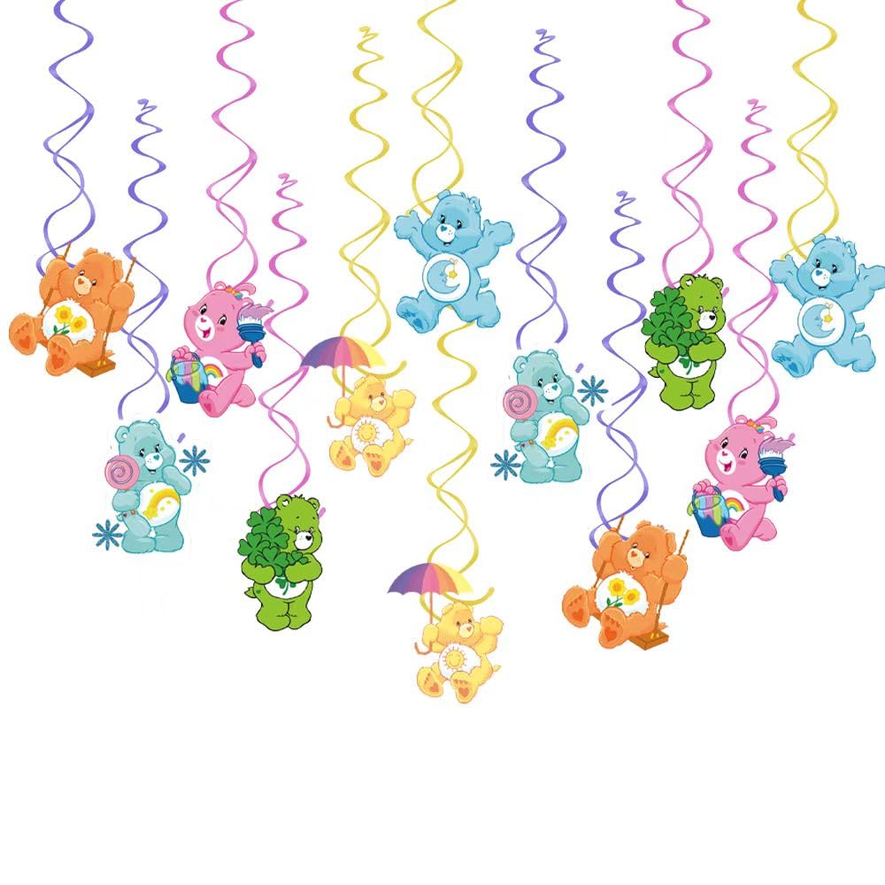 12pcs Cute Bear Hanging Swirls – The Me Birthday Party Decorations