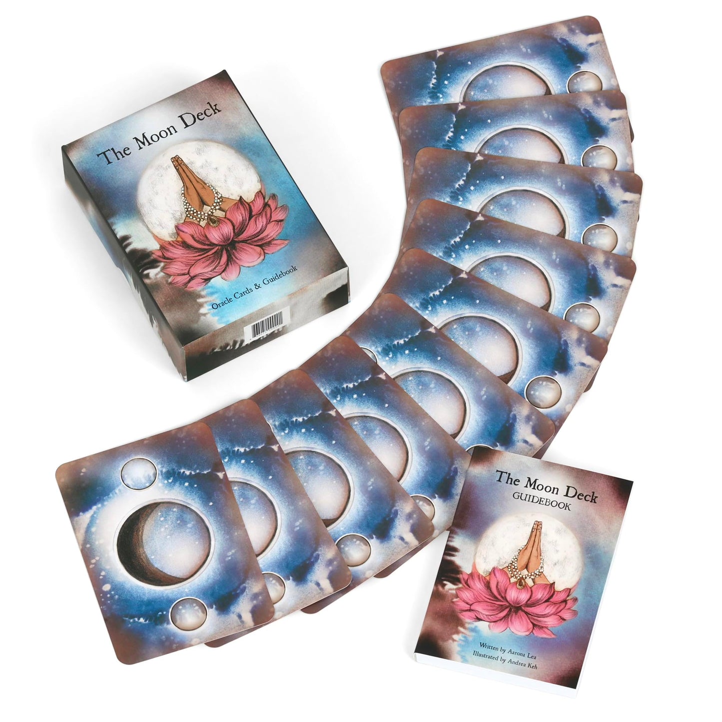 The Moon Deck: Eco-Printed Premium Oracle Set — 44 Cards with Guidebook for Intuition, Self-Love, and Emotional Wellness