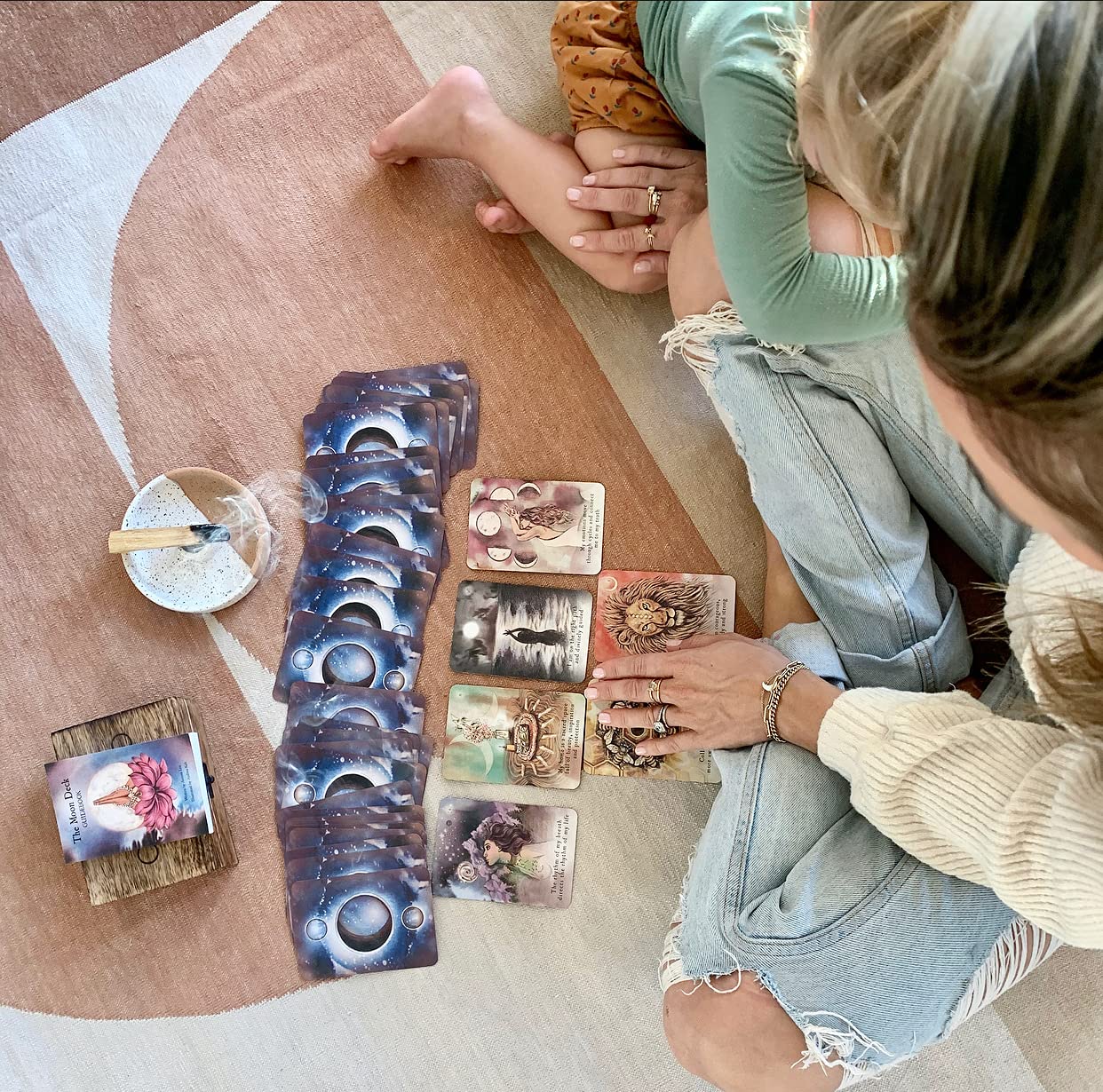 The Moon Deck: Eco-Printed Premium Oracle Set — 44 Cards with Guidebook for Intuition, Self-Love, and Emotional Wellness