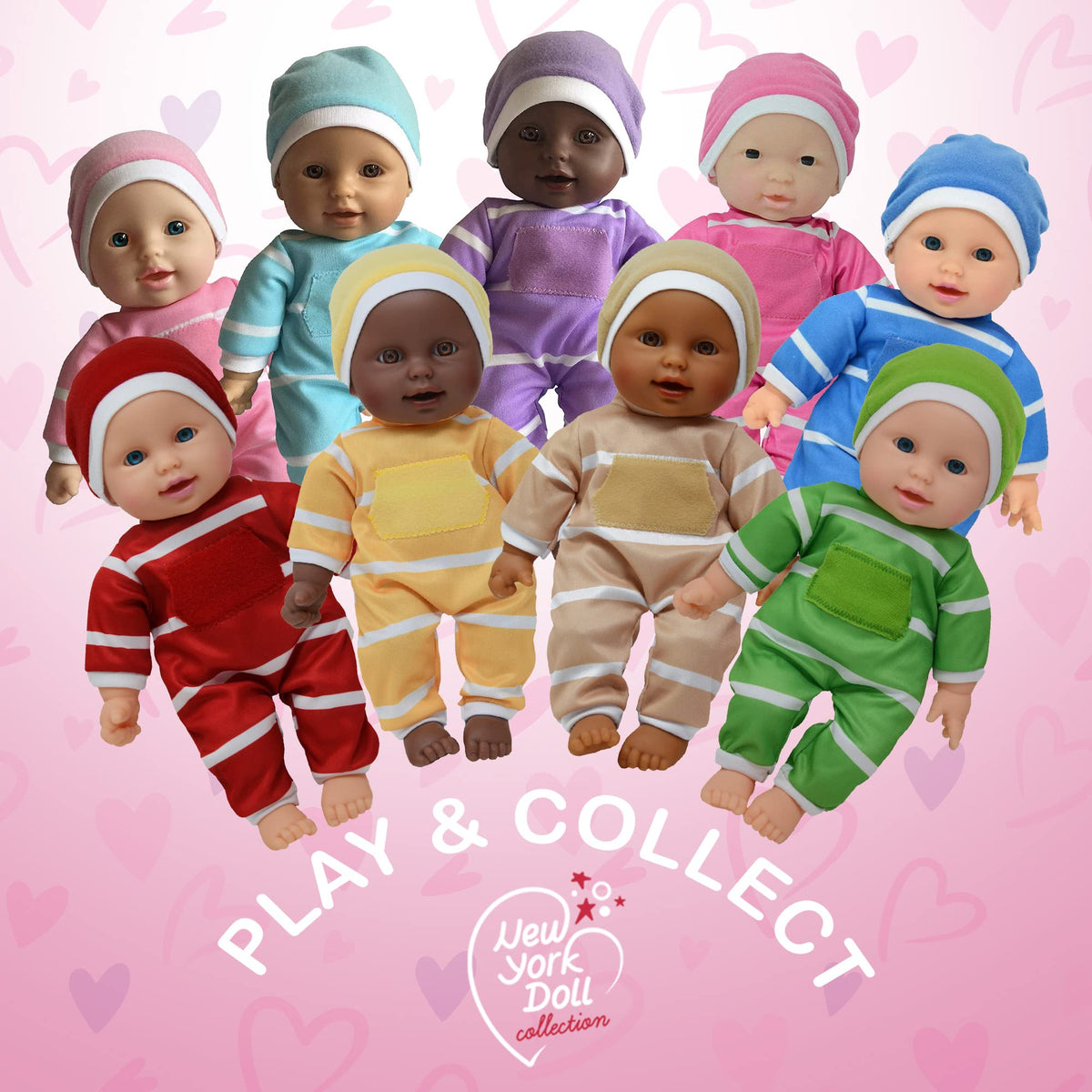 The New York Doll Collection 11-Inch Soft Body Baby Doll in Gift Box – Pacifier Included