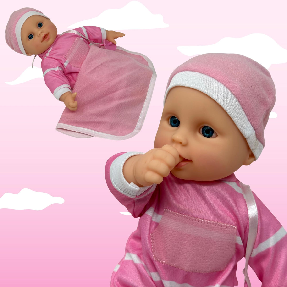 The New York Doll Collection 11in Soft Body Baby Doll – Gift Boxed with Pacifier