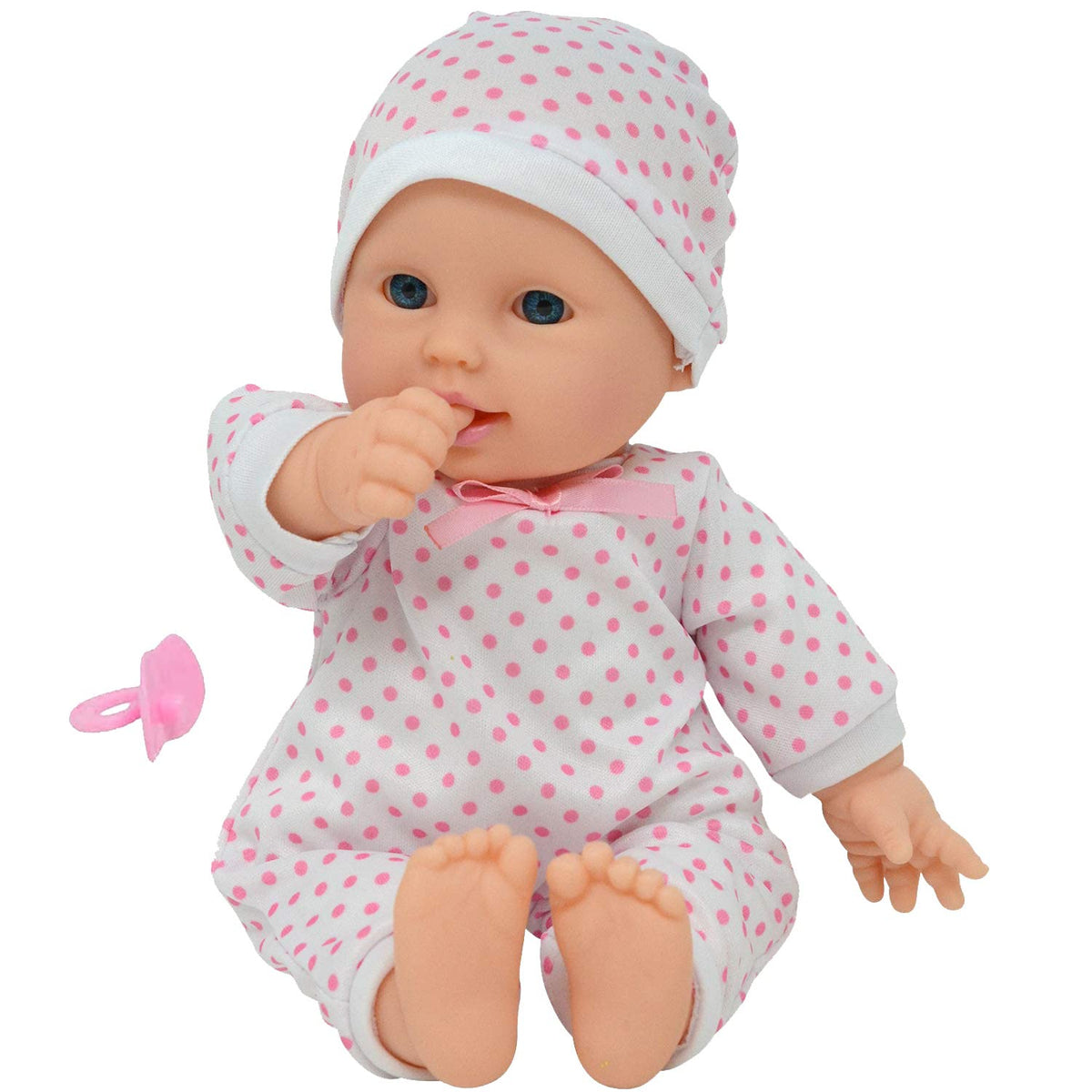 The New York Doll Collection – 11-Inch Soft Body Boy Baby Doll with Pacifier (Gift Box)