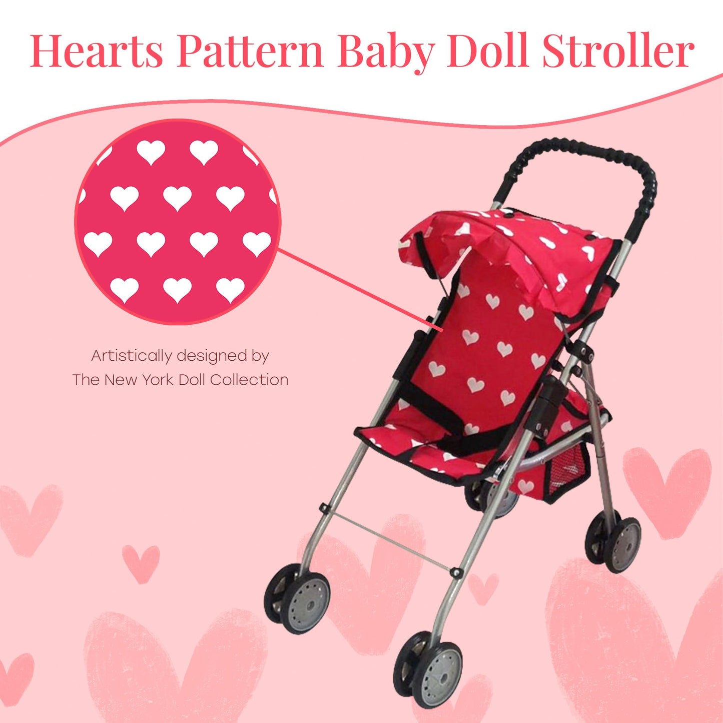 Deluxe Baby Doll Stroller & Crib Playset for 18” Dolls | The New York Doll Collection