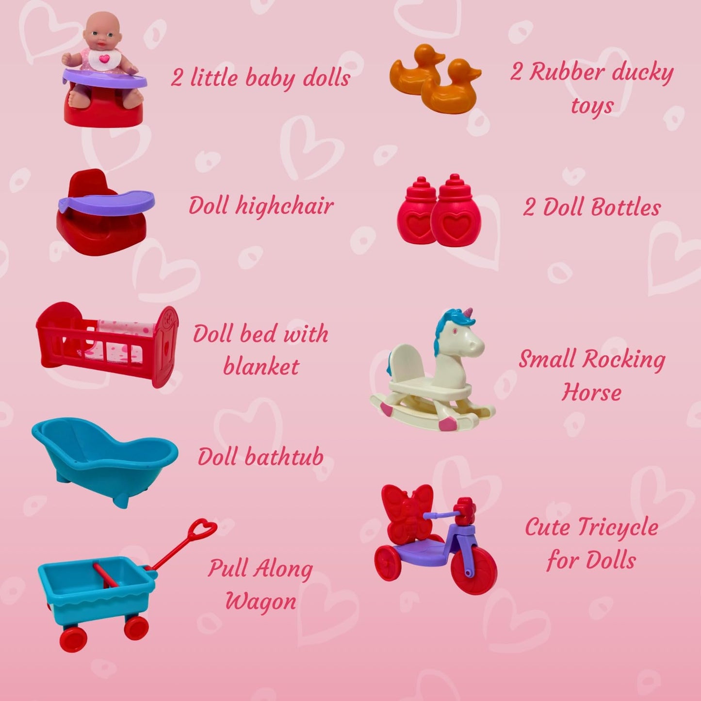 The New York Doll Collection Mini Baby Doll Set – 15pc 5-Inch Doll Play Pack with Accessories