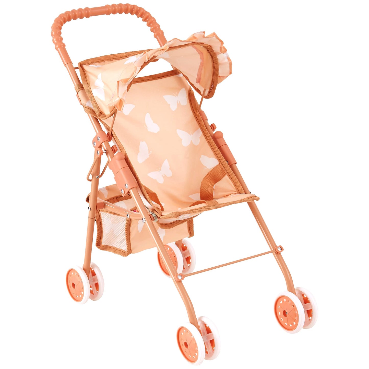The New York Doll Collection My First Baby Doll Stroller – Foldable, Canopy & Storage