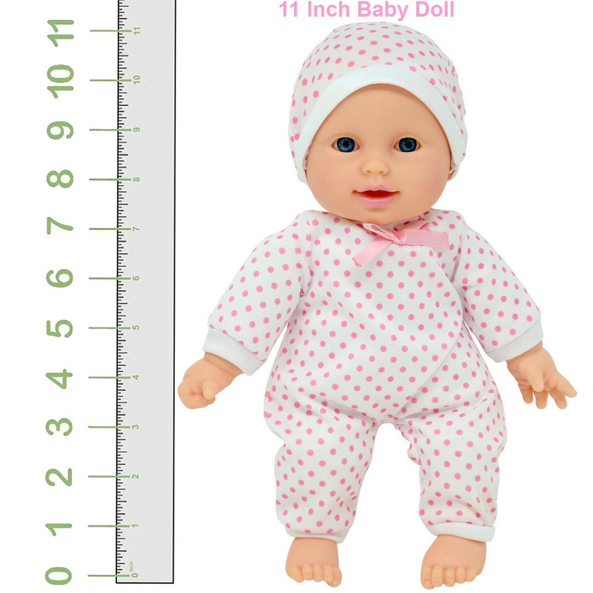 The New York Doll Collection – 11-Inch Soft Body Boy Baby Doll with Pacifier (Gift Box)
