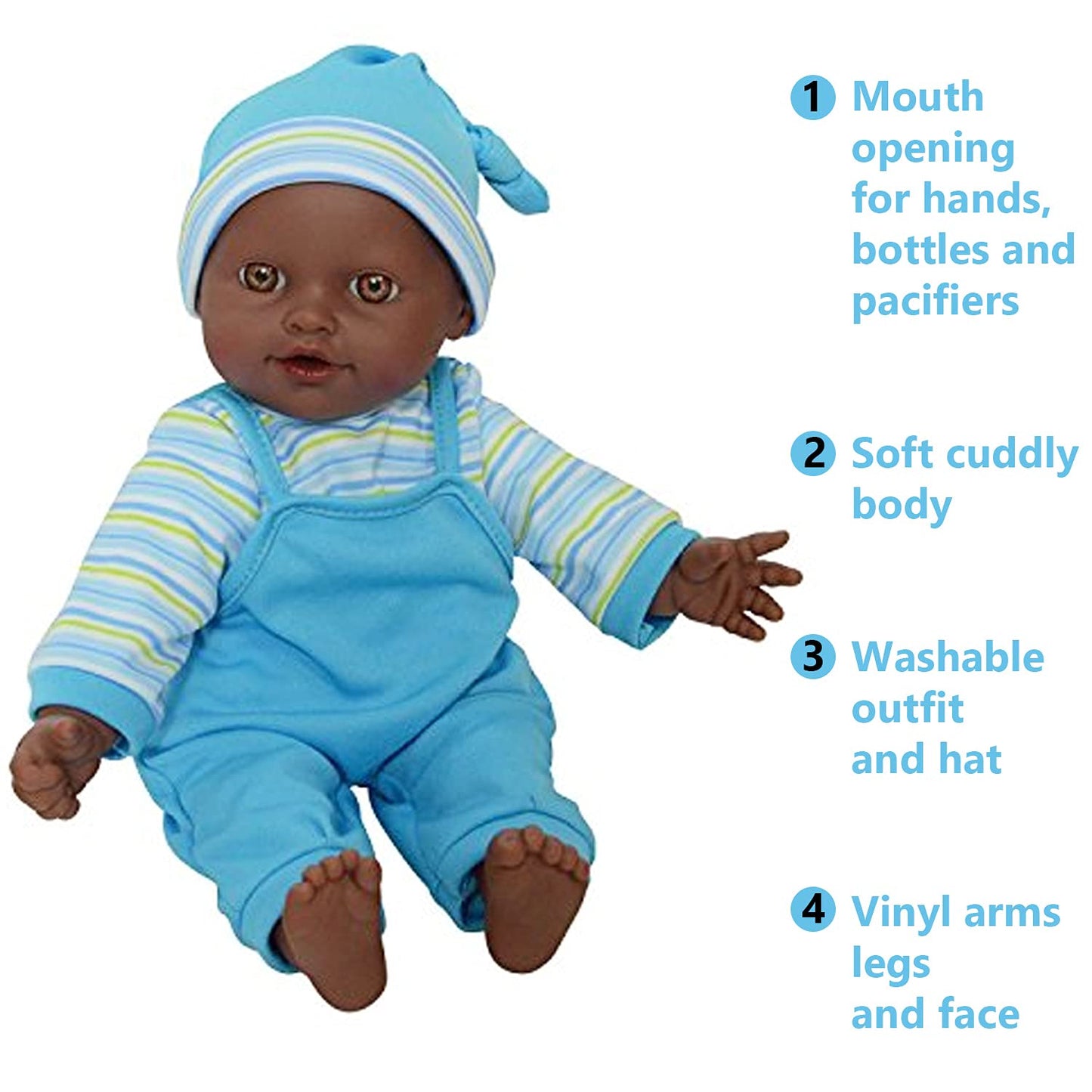 The New York Doll Collection Twin Dolls (African American) – 12-Inch, Washable Outfits, Pacifier