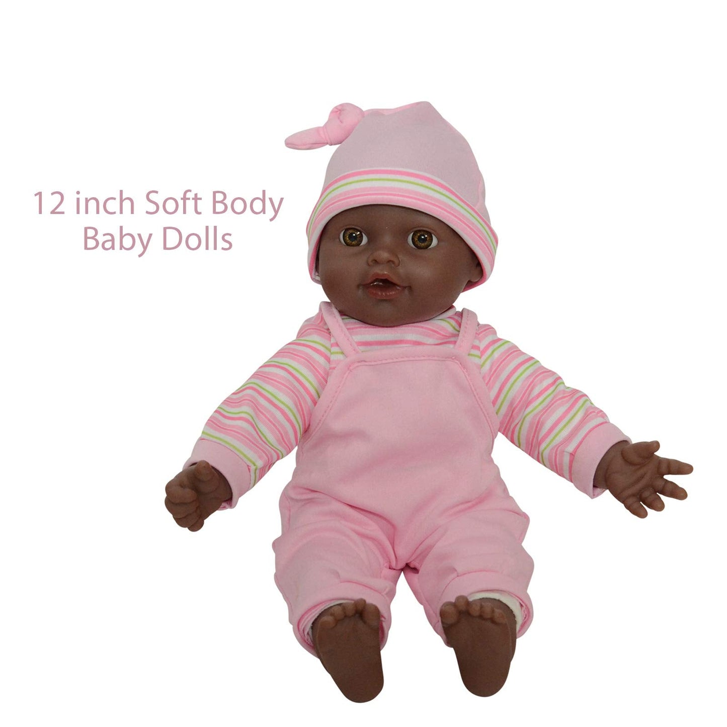 The New York Doll Collection Twin Dolls (African American) – 12-Inch, Washable Outfits, Pacifier
