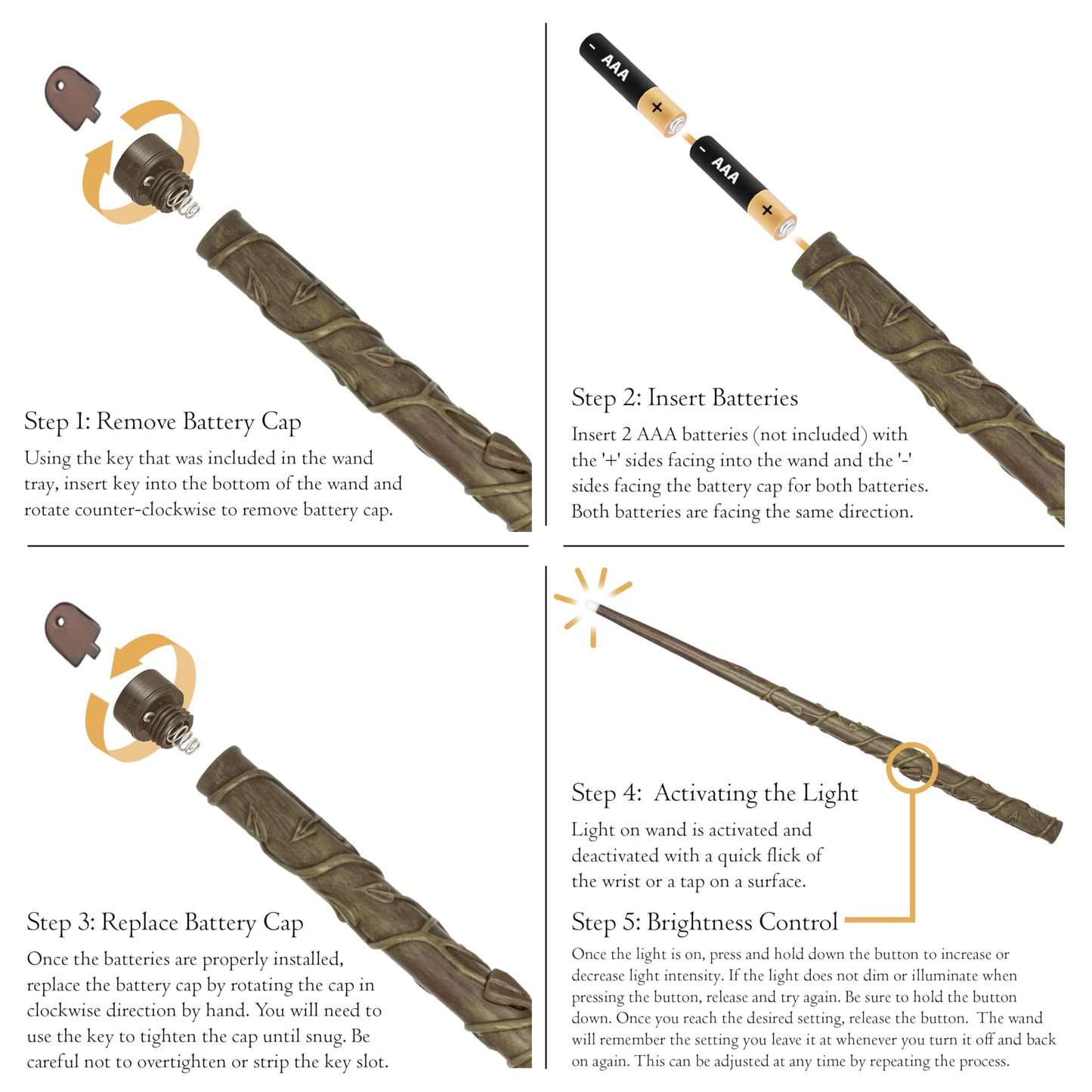 The Noble Collection Hermione Granger's Illuminating Wand - Officially Authorized Light-Up Prop