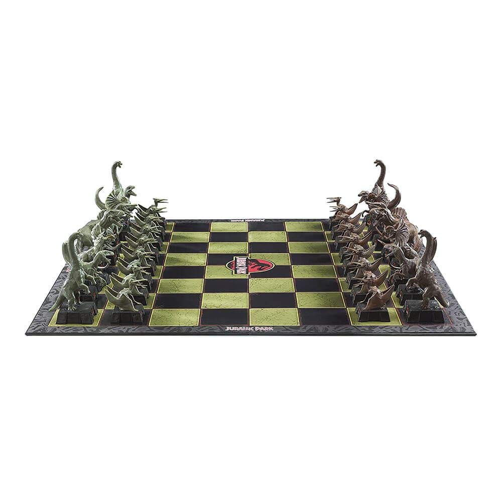 The Noble Collection Jurassic Park Chess Set – Officially Licensed Dinosaurs on a Stone-Texture Board