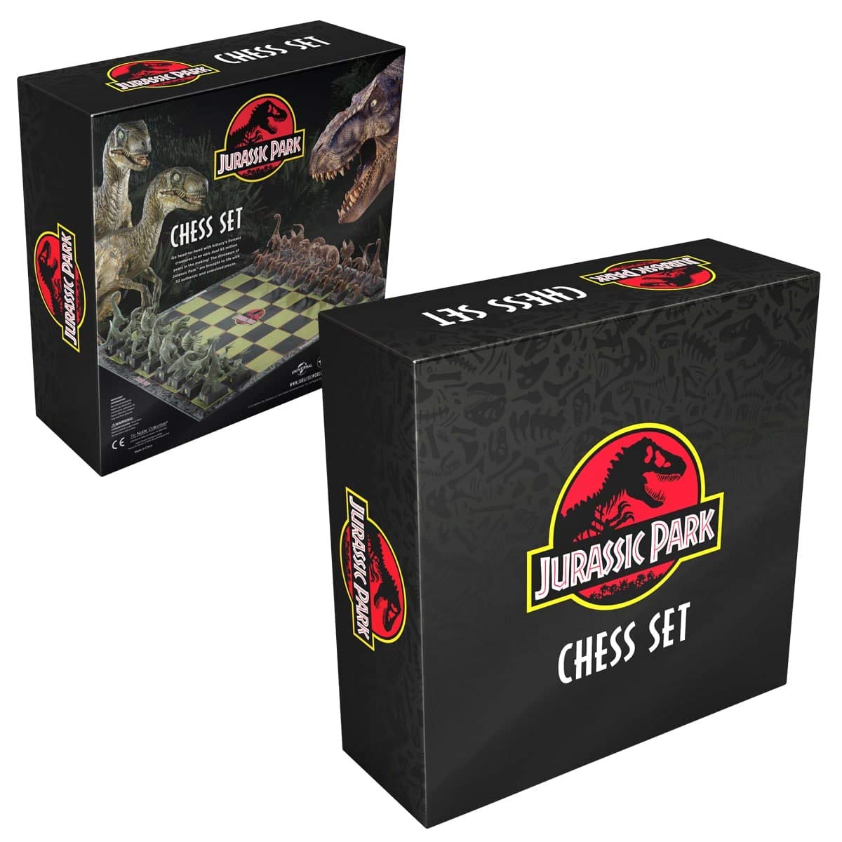 The Noble Collection Jurassic Park Chess Set – Officially Licensed Dinosaurs on a Stone-Texture Board