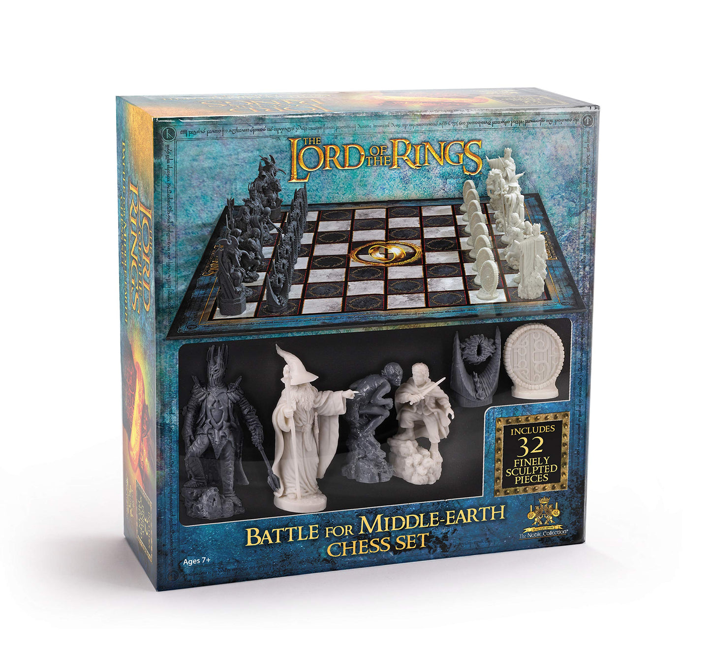 The Noble Collection Lord of the Rings Chess Set: Battle for Middle-Earth – Premium Collectible Strategy Game