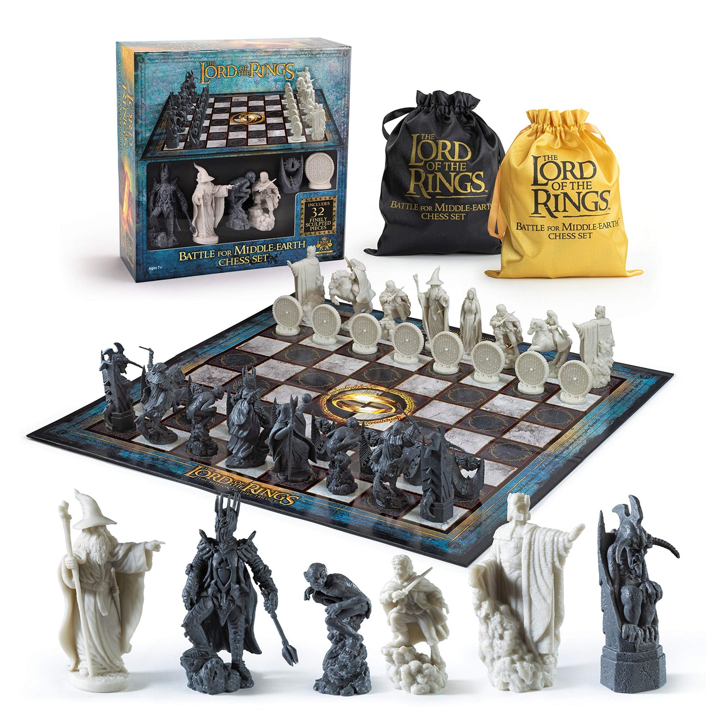 The Noble Collection Lord of the Rings Chess Set: Battle for Middle-Earth – Premium Collectible Strategy Game