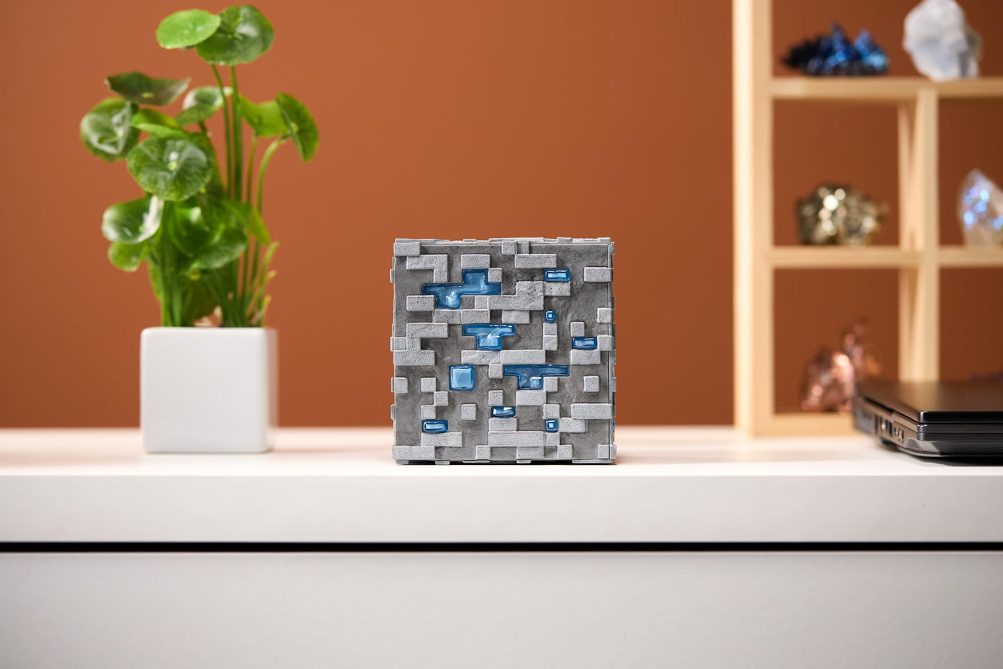 The Noble Collection Minecraft Diamond Ore Illuminating Collector Replica | Light-Up Diamond Block