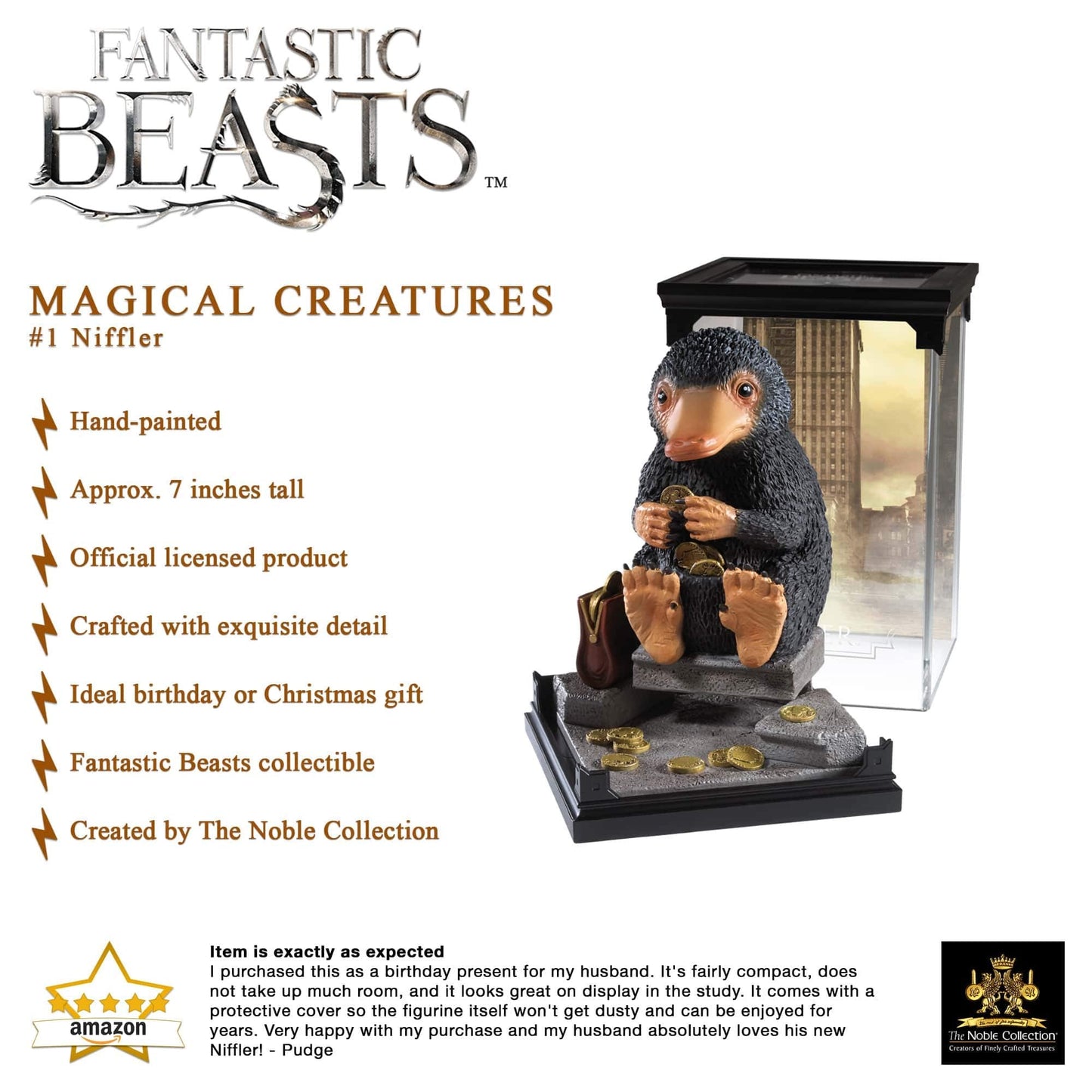 The Noble Collection Fantastic Beasts Niffler No.1 Figure – Officially Licensed Collectible