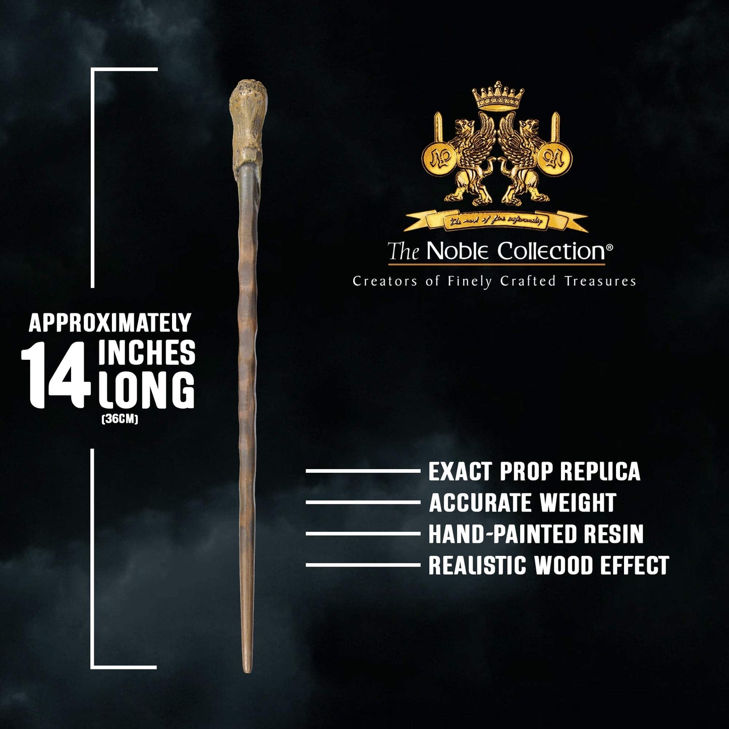 The Noble Collection Ron Weasley's Wand in Ollivander's Box | 14-Inch Officially Licensed Replica