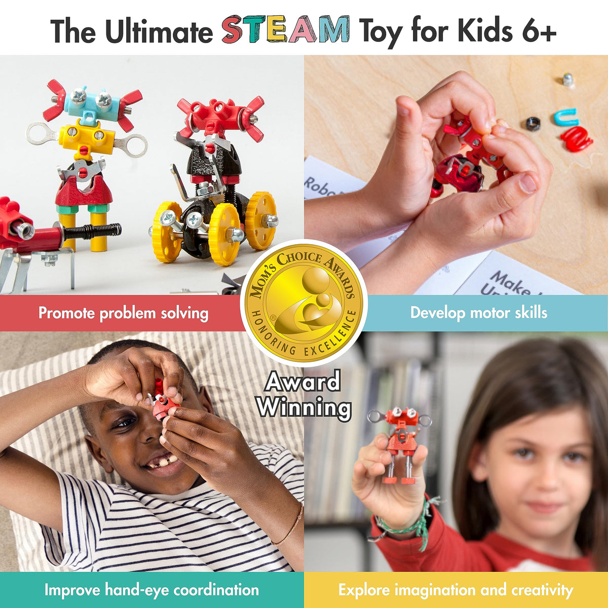 The Off Bits ArtBit: Build Your Own Robot – STEM Construction Kit for Kids 6+