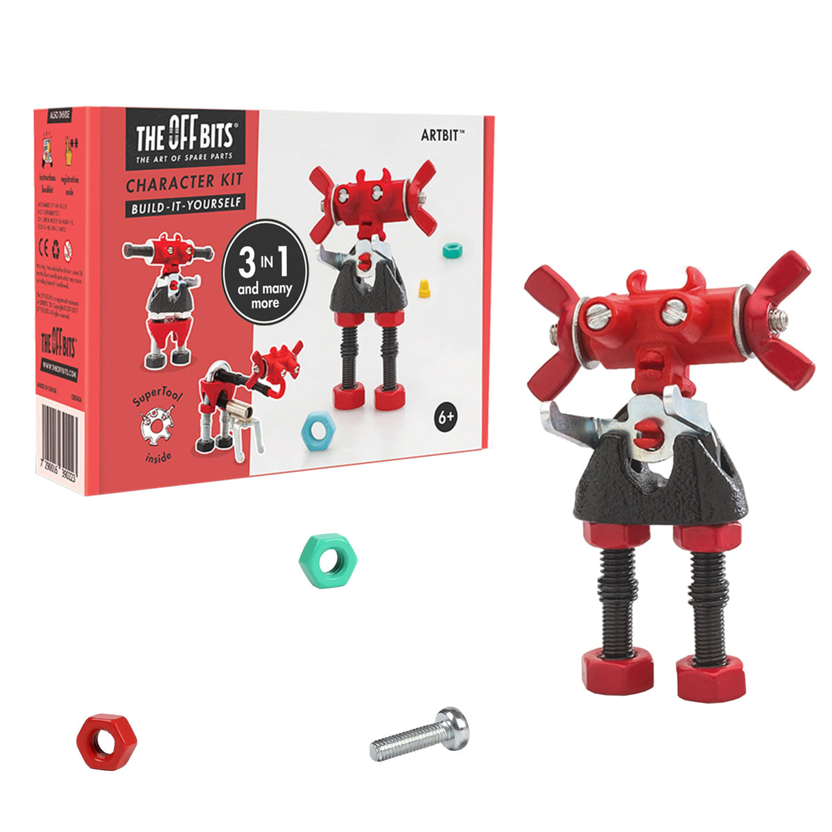 The Off Bits ArtBit: Build Your Own Robot – STEM Construction Kit for Kids 6+