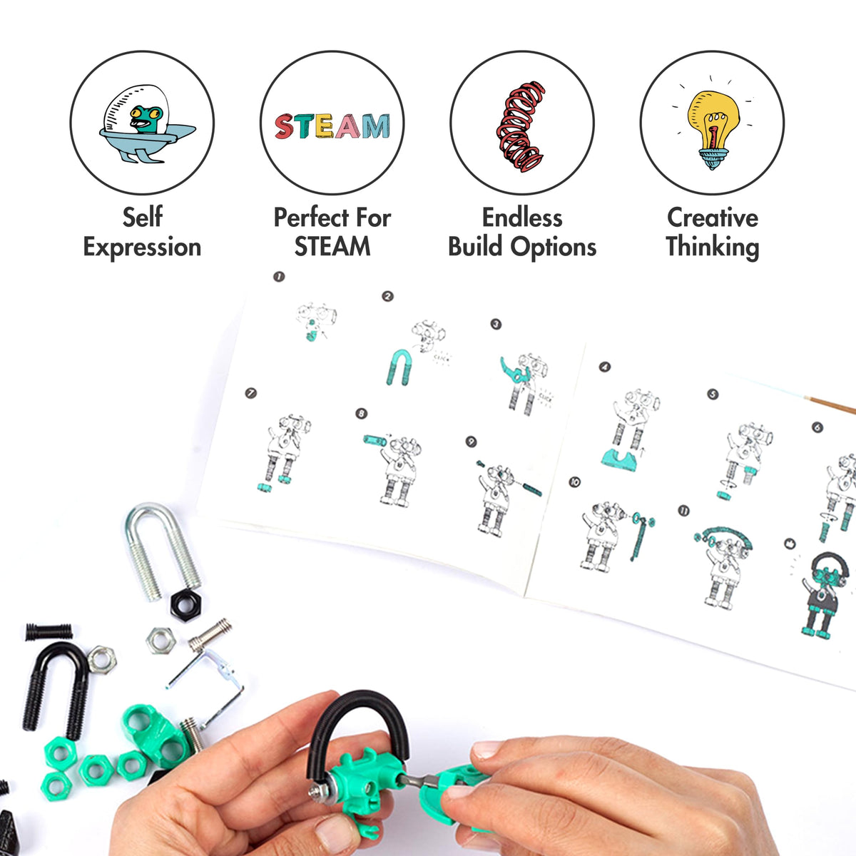 The OFFBITS BabaBit: Build-Your-Own Robot Toy & STEM Kit for Kids 6–12