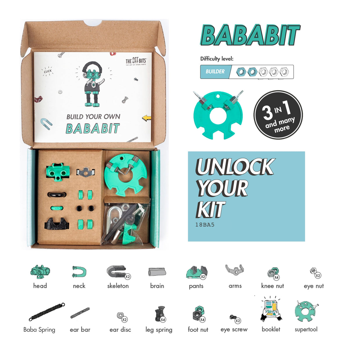 The OFFBITS BabaBit: Build-Your-Own Robot Toy & STEM Kit for Kids 6–12