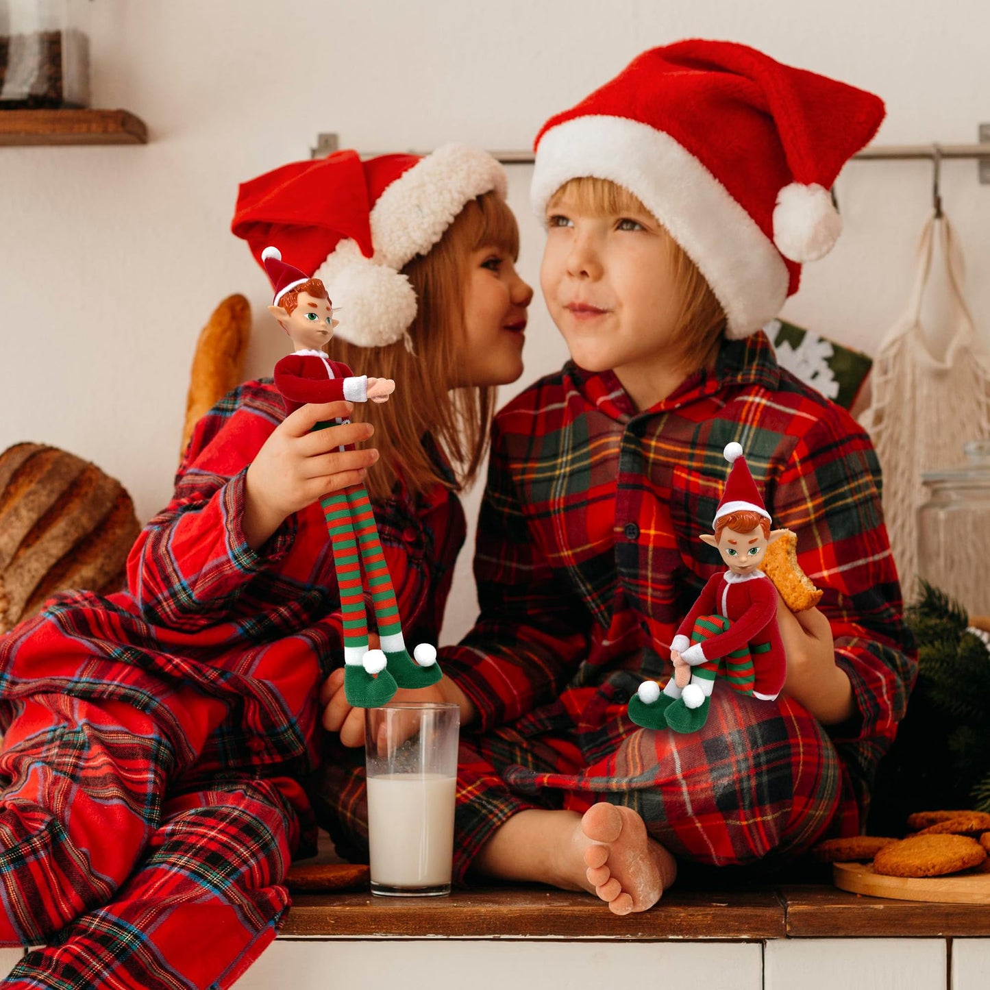 The Original Elf 12-inch Plush Christmas Elf Doll – Poseable Shelf Sitter & Tree Topper