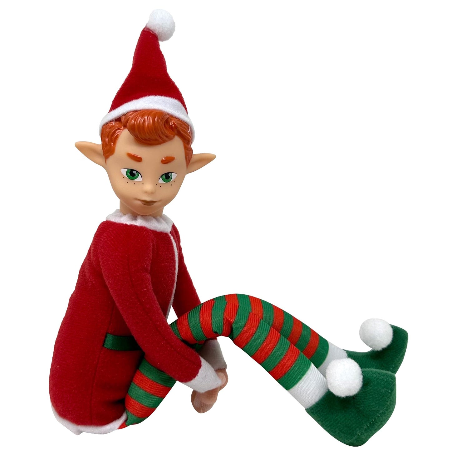 The Original Elf 12-inch Plush Christmas Elf Doll – Poseable Shelf Sitter & Tree Topper