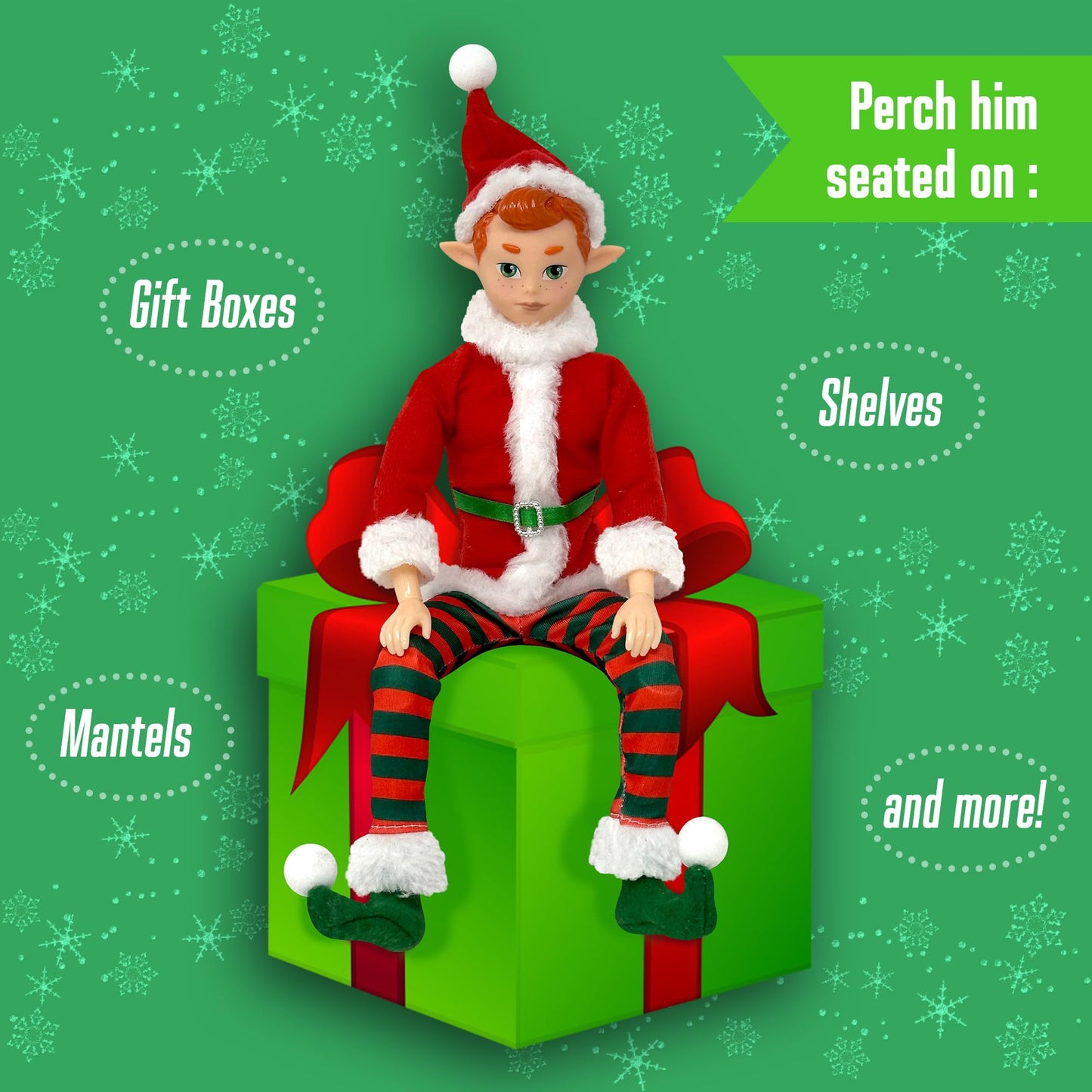 The Original Elf 12-Inch Poseable Christmas Elf Dolls — Decor, Shelf Sitters & Gifts