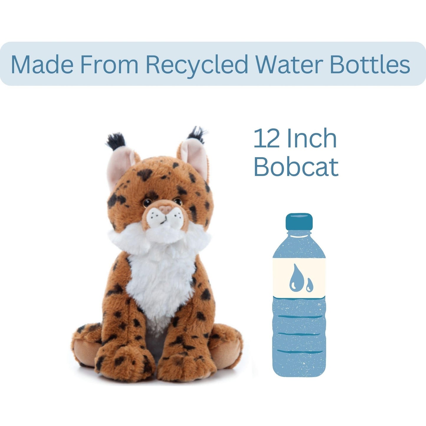 The Petting Zoo Bobcat Stuffed Animal – 12 inch Plush Gift for Kids