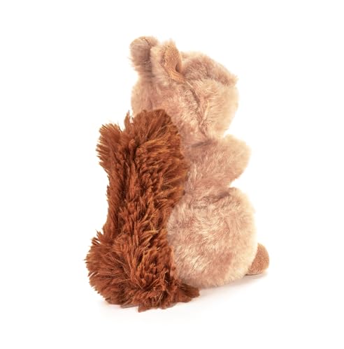 The Petting Zoo Brown Squirrel Plushie – 6 Inch Recycled Plush Toy for Kids