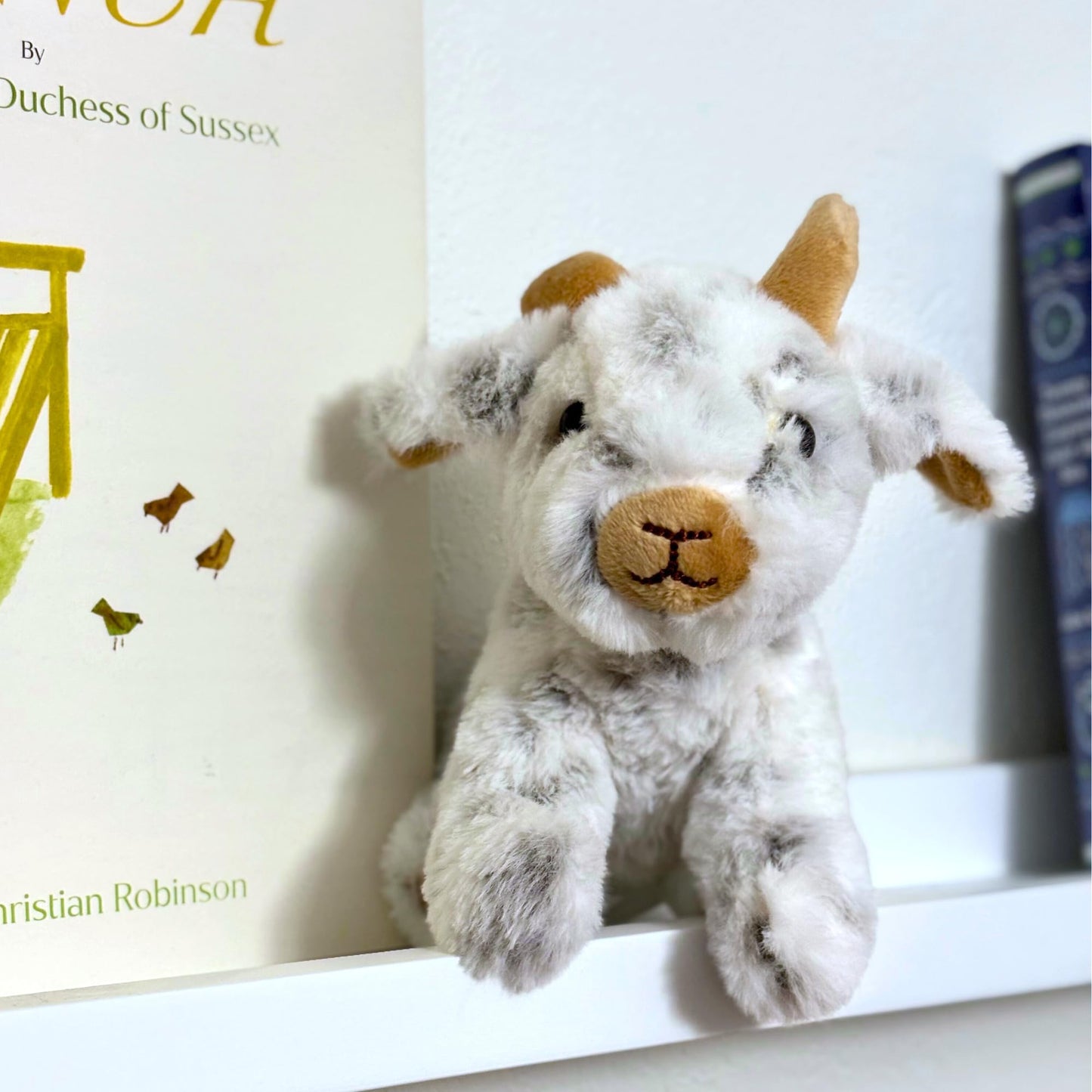 The Petting Zoo Goat Stuffed Animal Plushie — 6-Inch Goat Plush Toy for Kids | Eco-Friendly Farm Gift