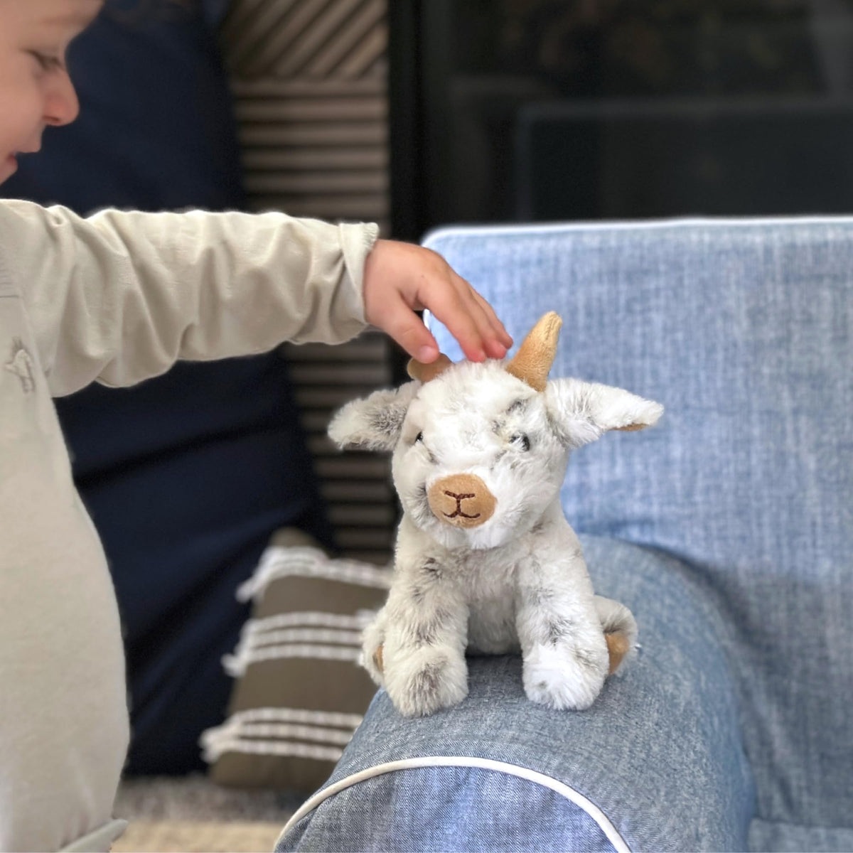 The Petting Zoo Goat Stuffed Animal Plushie — 6-Inch Goat Plush Toy for Kids | Eco-Friendly Farm Gift