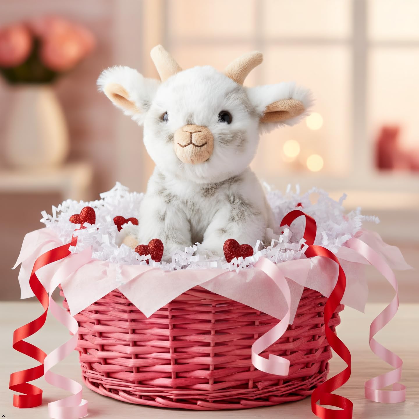 The Petting Zoo Goat Stuffed Animal Plushie — 6-Inch Goat Plush Toy for Kids | Eco-Friendly Farm Gift