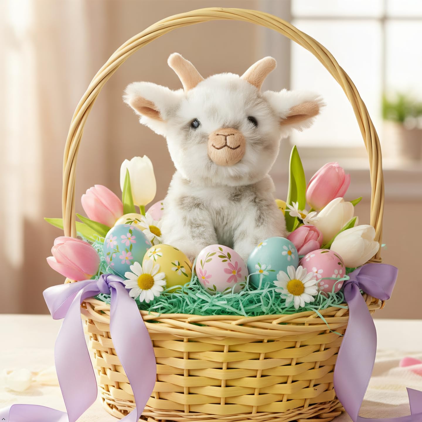 The Petting Zoo Goat Stuffed Animal Plushie — 6-Inch Goat Plush Toy for Kids | Eco-Friendly Farm Gift