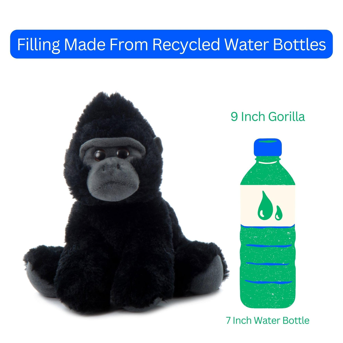 The Petting Zoo Gorilla Plush Toy – 9-Inch Gift for Kids