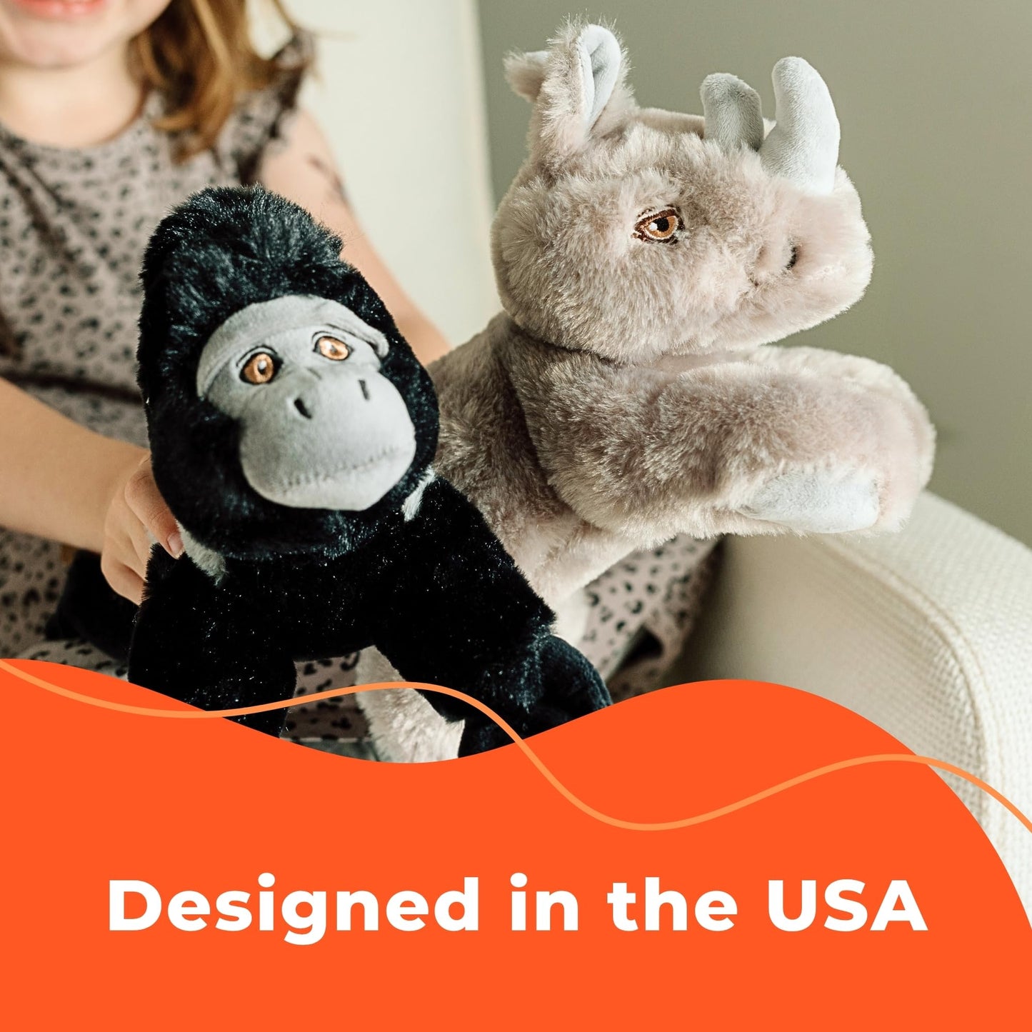 The Petting Zoo Silverback Gorilla Plush Toy – 12 Inches | Earth Keeperz Wildlife Animals