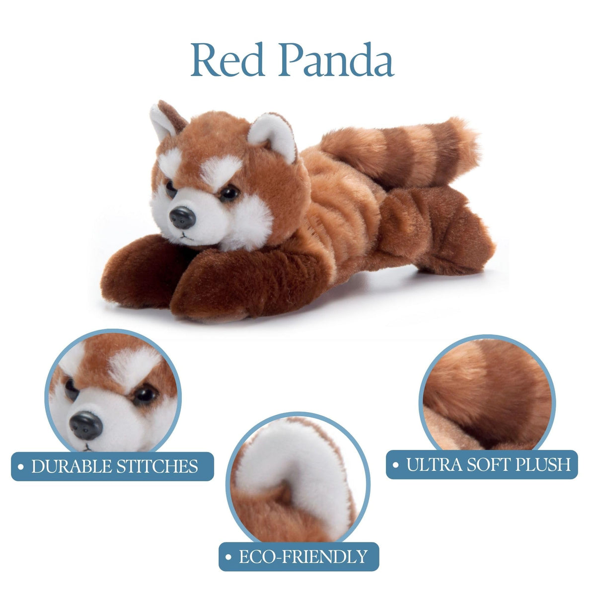 The Petting Zoo Red Panda Plush Toy – 8 Inch, Scoopz Wildlife Collection