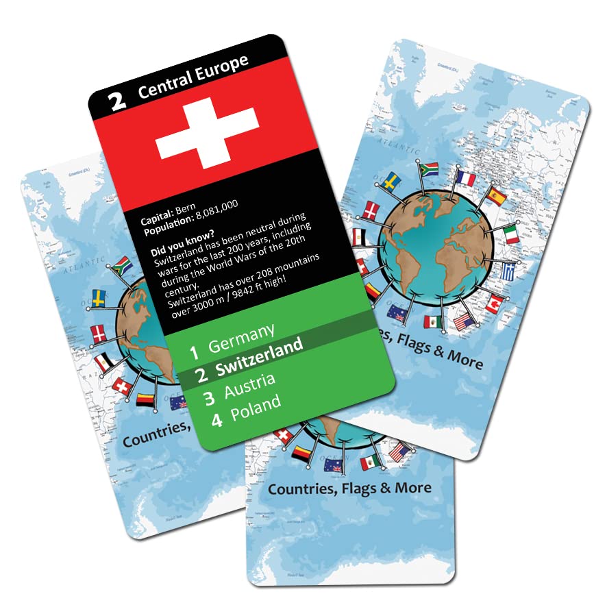 The Purple Cow Go Fish! Countries, Flags & More – Educational Card Game for Kids