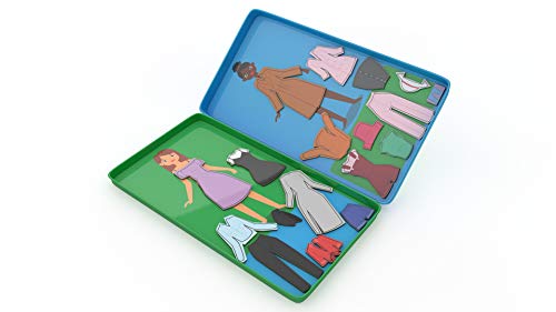 The Purple Cow Magnetic Dress Me Up – Portable Off-Screen Travel Game Box for Kids & Adults