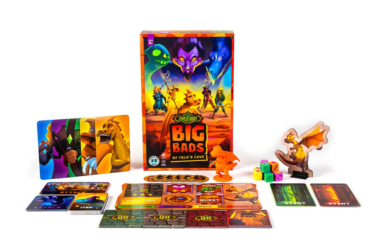 The Quest Kids: The Big Bads of Tolk's Cave – Fantasy Expansion for Kids 5+ | Treasure Falls Games