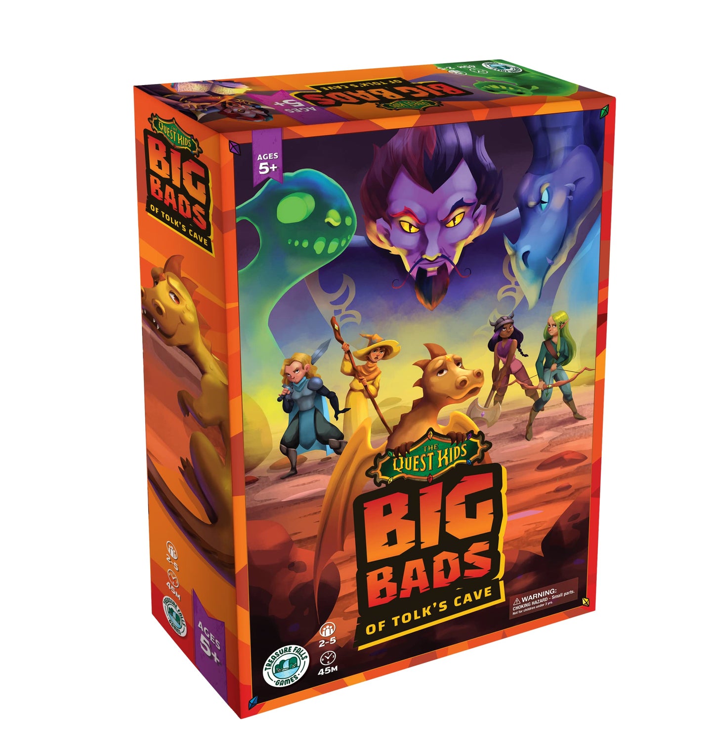 The Quest Kids: The Big Bads of Tolk's Cave – Fantasy Expansion for Kids 5+ | Treasure Falls Games