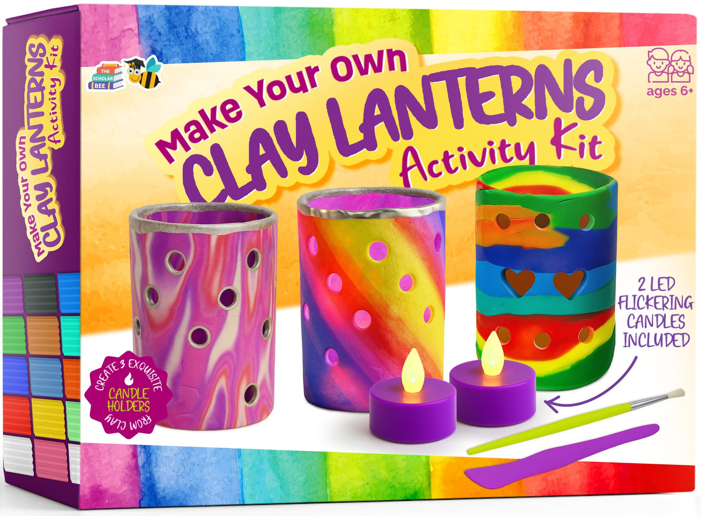 Light-up Clay Lanterns Making Kit by The Scholar Bee | Creative DIY Crafts for Kids 8–14
