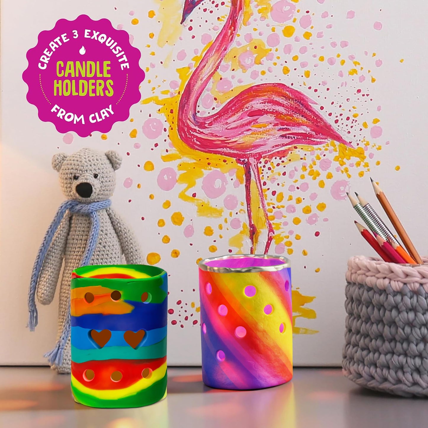 Light-up Clay Lanterns Making Kit by The Scholar Bee | Creative DIY Crafts for Kids 8–14