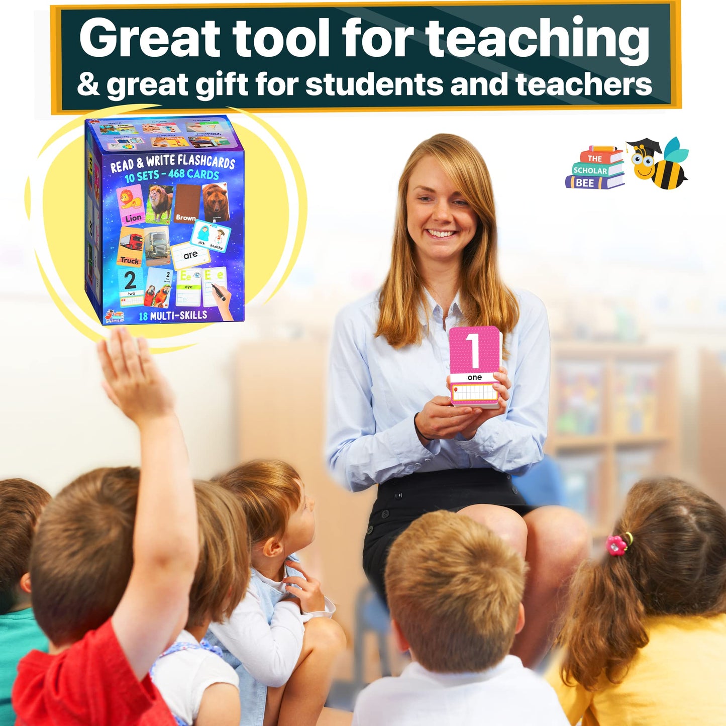 The Scholar Bee Flash Cards for Toddlers 2-4 – Jumbo Box with Real Pictures