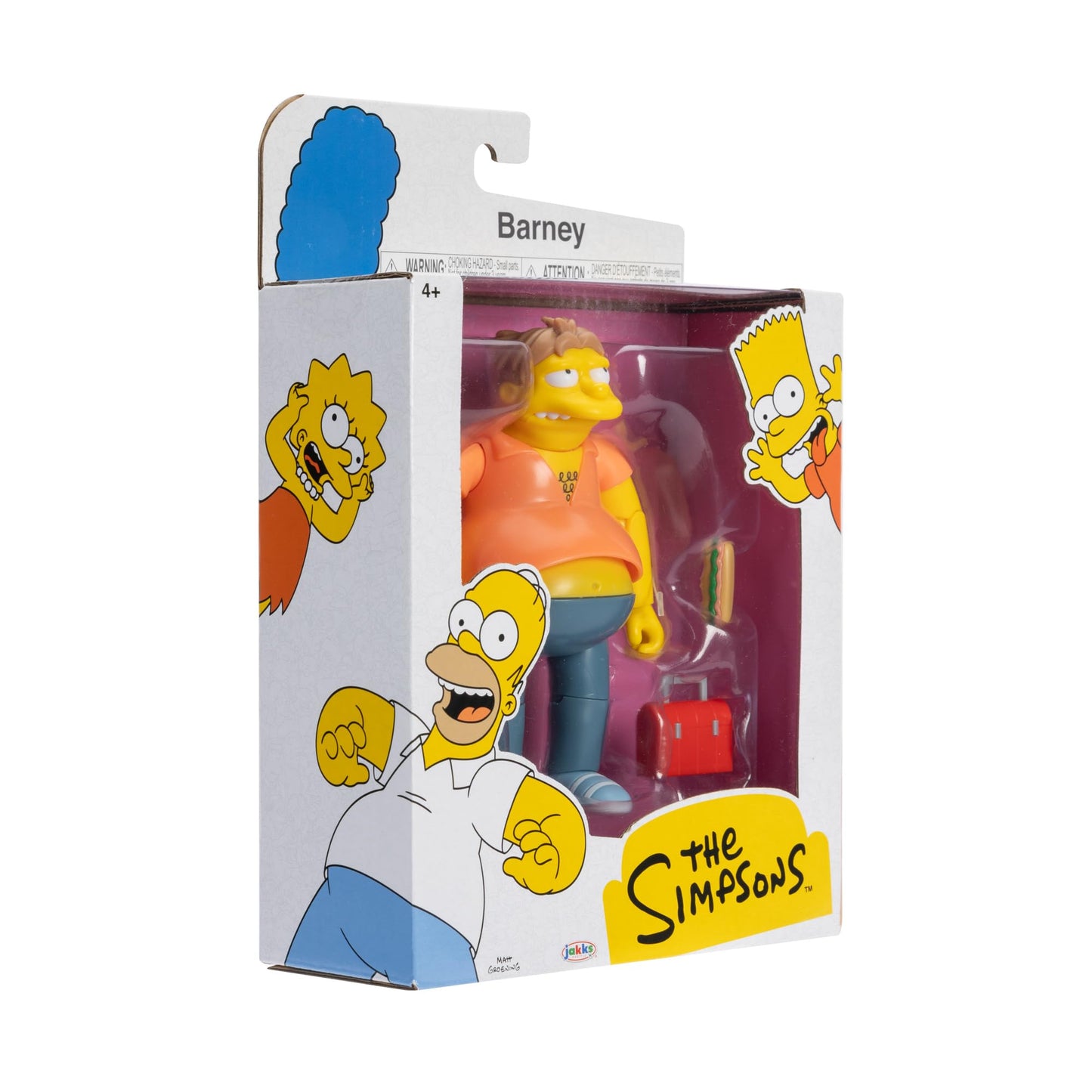 The Simpsons 5-inch Barney Gumble Figure with Sub & Lunch Box – Wave 4