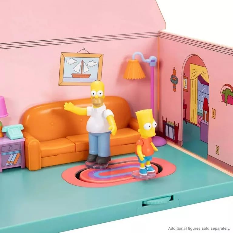 Jakks Pacific The Simpsons Diorama Living Room Playset – Interactive Figures, Ages 4+
