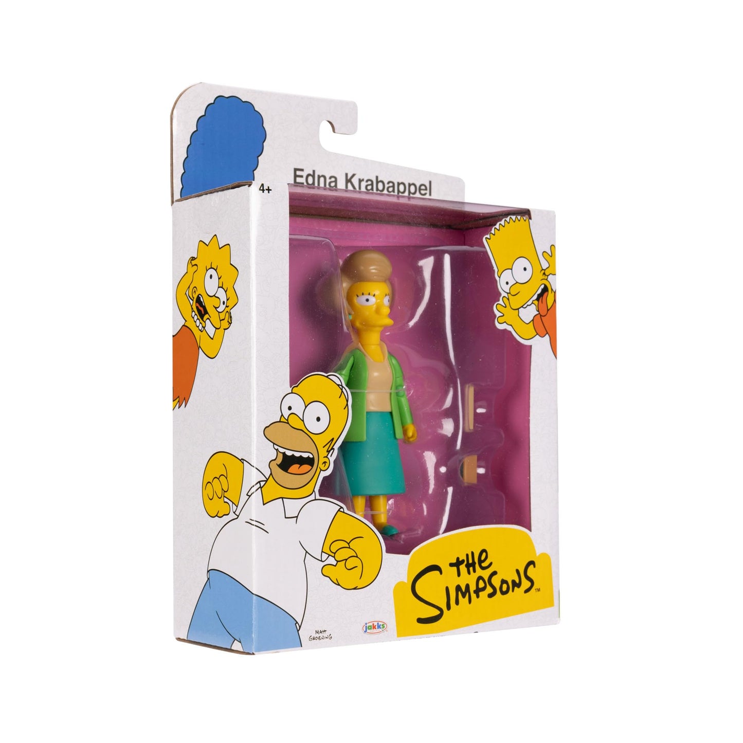 The Simpsons Edna Krabappel 5-Inch Action Figure with Chalk & Ruler | 14-Point Articulation