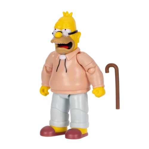 The Simpsons Grampa Simpson 5-Inch Action Figure with Cane | Collectible Toy